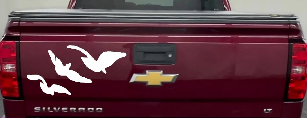 Three Birds Flying Car or Truck Window Decal Sticker