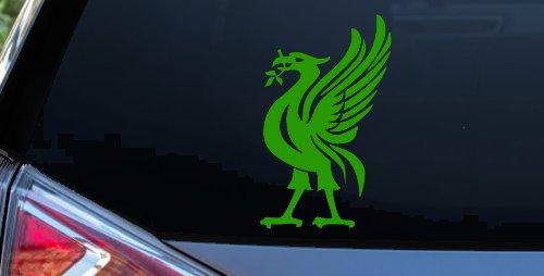 Phoenix Olive Branch In Mouth Tribal Car or Truck Window Decal Sticker (Lime)