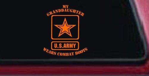 My Granddaughter Wears Combat Boots Army Military Car or Truck Window Decal Sticker