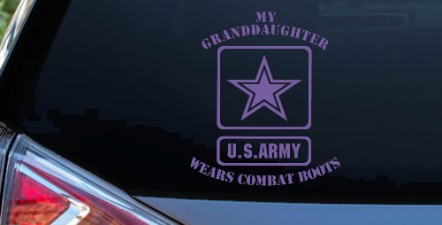 My Granddaughter Wears Combat Boots Army Military Car or Truck Window Decal Sticker