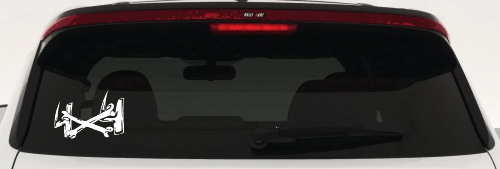 4X4 With Cross Bones Off Road Car or Truck Window Decal Sticker