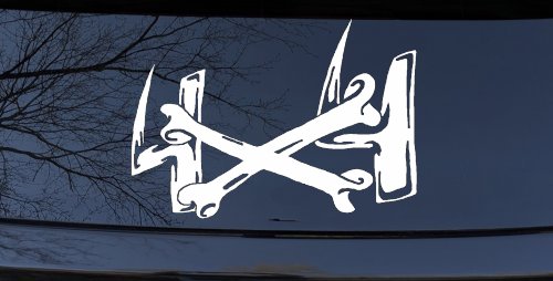 4X4 With Cross Bones Off Road Car or Truck Window Decal Sticker