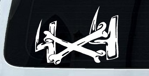 4X4 With Cross Bones Off Road Car or Truck Window Decal Sticker