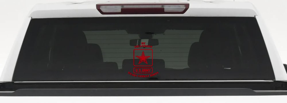 My Grandson Wears Combat Boots Army Military Car or Truck Window Decal Sticker