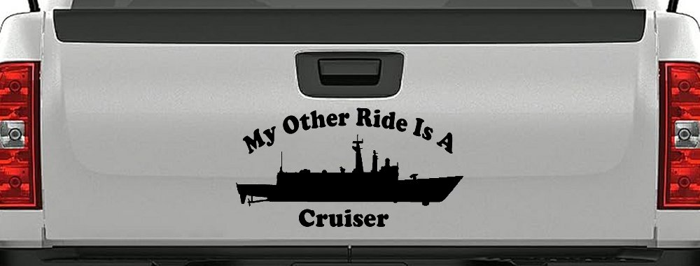 My Other Ride Is A Cruiser Military Car or Truck Window Decal Sticker (Black)