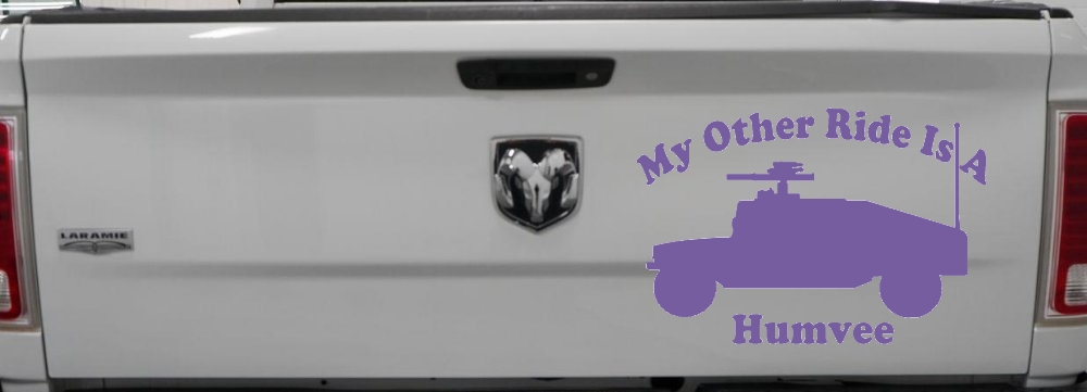 My Other Ride Is A Hummer Humvee Military Car or Truck Window Decal Sticker