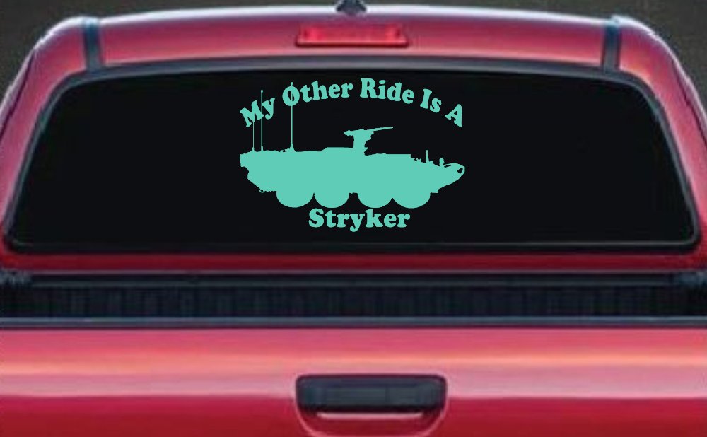My Other Ride Is A Stryker Military Car or Truck Window Decal Sticker (Mint)