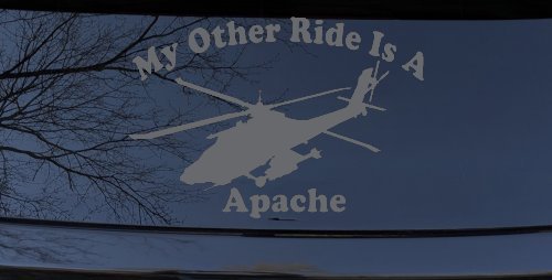My Other Ride Is A Apache Helicopter Military Car or Truck Window Decal Sticker