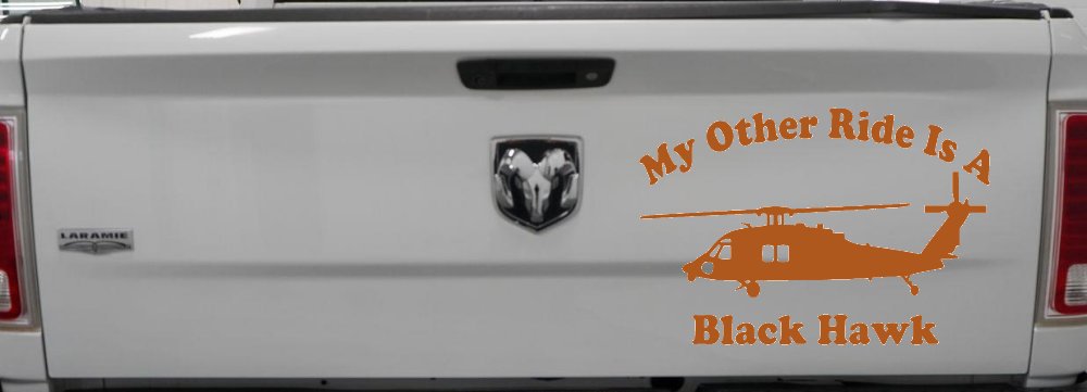 My Other Ride Is A Black Hawk Helicopter Military Car or Truck Window Decal Sticker