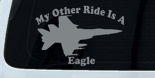 My Other Ride Is A Eagle Military Car or Truck Window Decal Sticker (Telegrey)