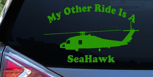 My Other Ride Is A SeaHawk Military Car or Truck Window Decal Sticker (Lime)