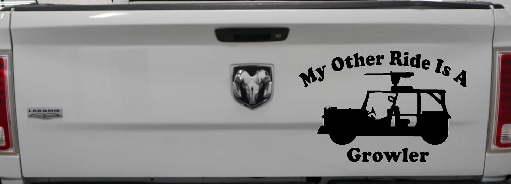 My Other Ride Is A Growler Military Car or Truck Window Decal Sticker