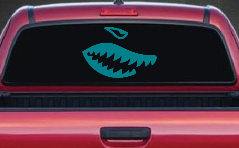 Shark Teeth Military Car or Truck Window Decal Sticker
