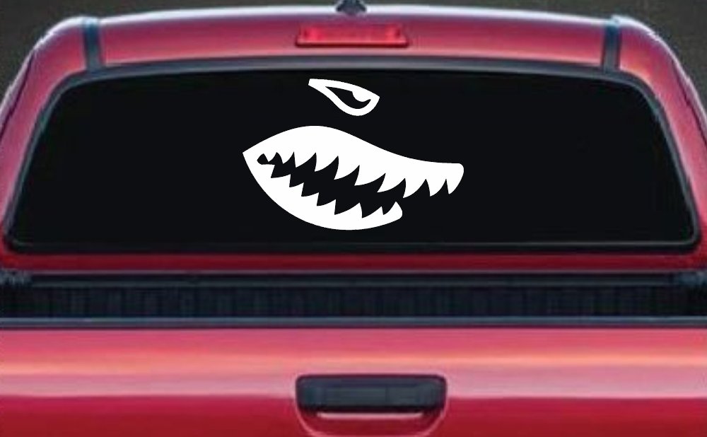 Shark Teeth Military Car or Truck Window Decal Sticker