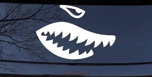 Shark Teeth Military Car or Truck Window Decal Sticker