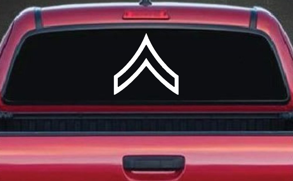 Army Private Military Car or Truck Window Vinyl Decal Sticker (White)