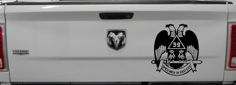 Scottish Rite Wings 32nd Other Car or Truck Window Vinyl Decal Sticker (Black)