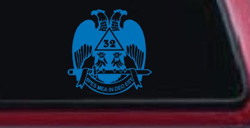 Scottish Rite Wings 32nd Other Car or Truck Window Vinyl Decal Sticker (Sky Blue)