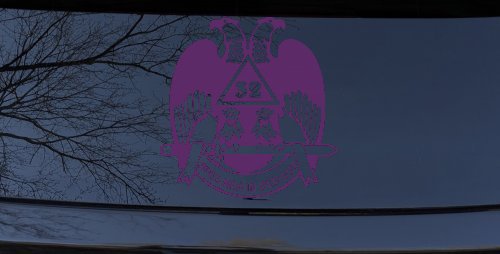 Scottish Rite Wings 32nd Other Car or Truck Window Vinyl Decal Sticker (Violet)