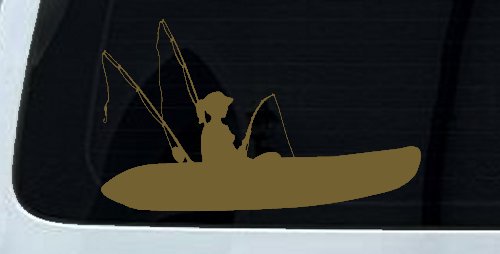 Girl Woman Kayak Fishing Car or Truck Window Decal Sticker