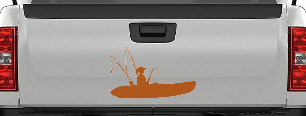 Girl Woman Kayak Fishing Car or Truck Window Decal Sticker