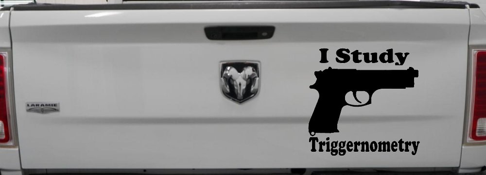 I Study Triggernometry 2nd Amendment Gun Guns Car or Truck Window Decal Sticker