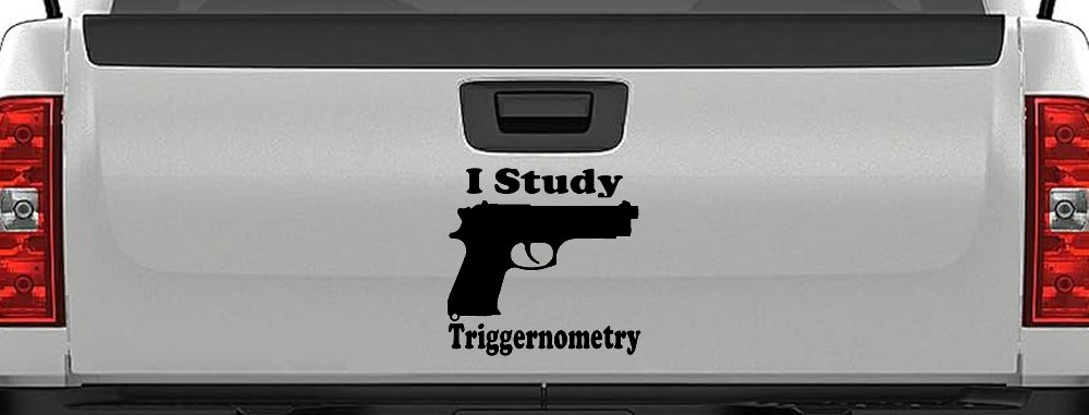 I Study Triggernometry 2nd Amendment Gun Guns Car or Truck Window Decal Sticker (Black)