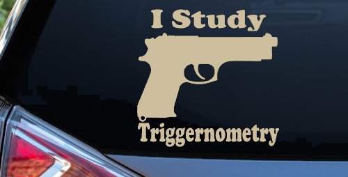 I Study Triggernometry 2nd Amendment Gun Guns Car or Truck Window Decal Sticker