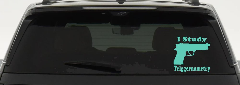 I Study Triggernometry 2nd Amendment Gun Guns Car or Truck Window Decal Sticker