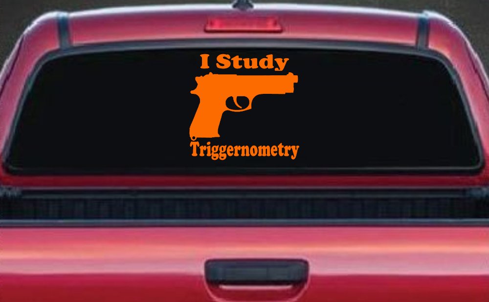 I Study Triggernometry 2nd Amendment Gun Guns Car or Truck Window Decal Sticker