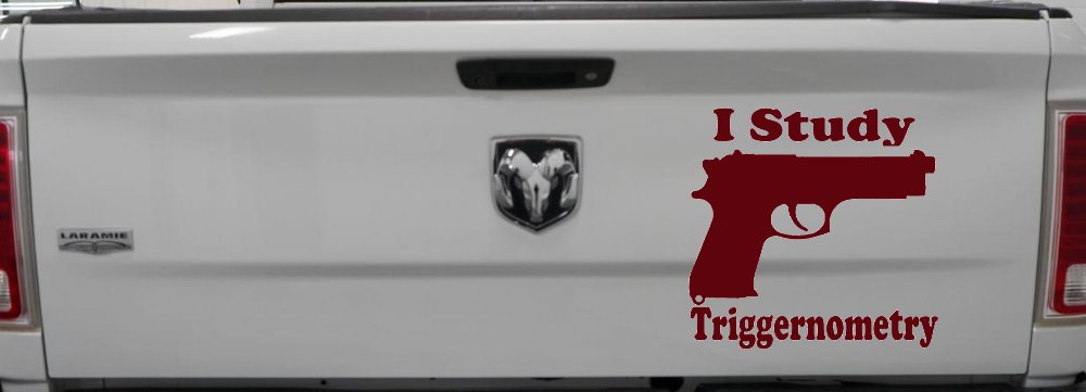 I Study Triggernometry 2nd Amendment Gun Guns Car or Truck Window Decal Sticker