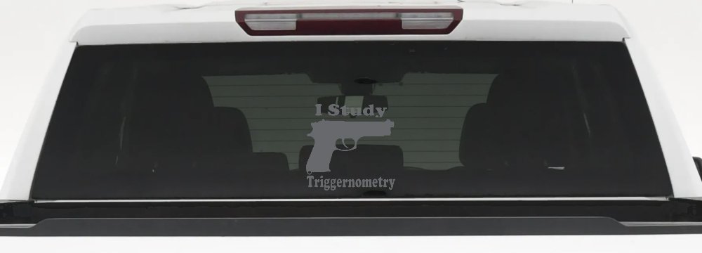 I Study Triggernometry 2nd Amendment Gun Guns Car or Truck Window Decal Sticker