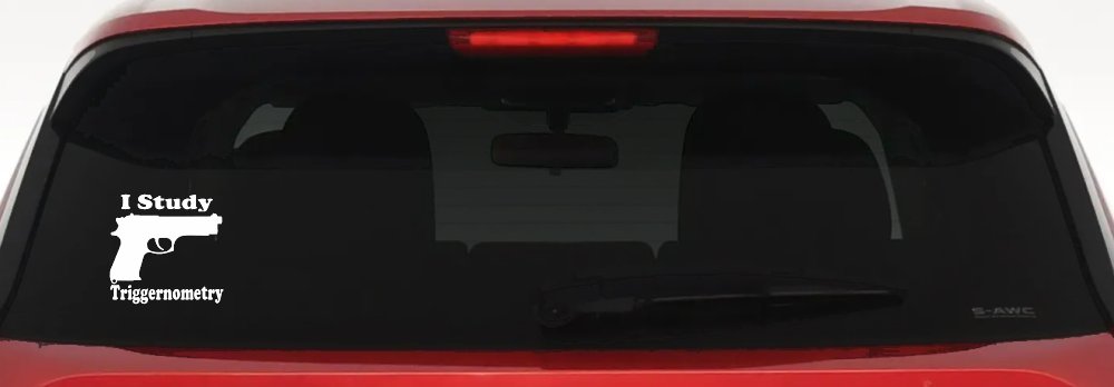 I Study Triggernometry 2nd Amendment Gun Guns Car or Truck Window Decal Sticker