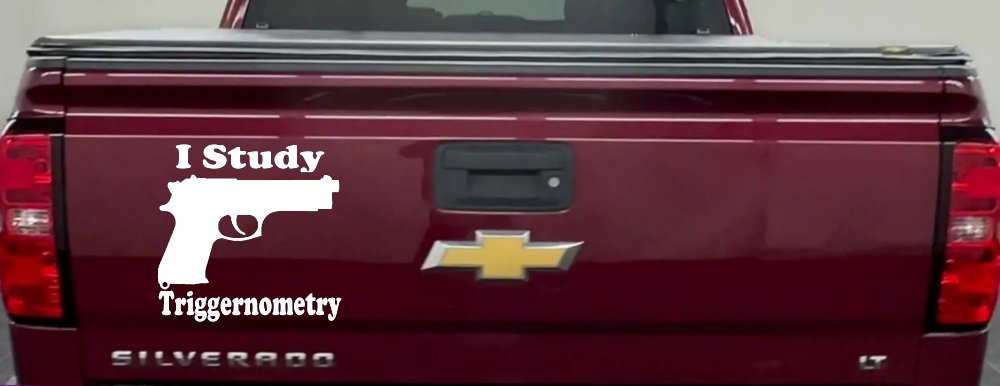 I Study Triggernometry 2nd Amendment Gun Guns Car or Truck Window Decal Sticker