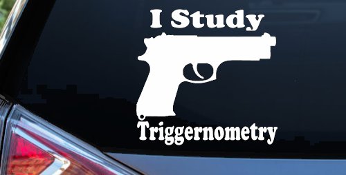 I Study Triggernometry 2nd Amendment Gun Guns Car or Truck Window Decal Sticker