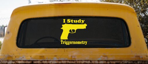 I Study Triggernometry 2nd Amendment Gun Guns Car or Truck Window Decal Sticker