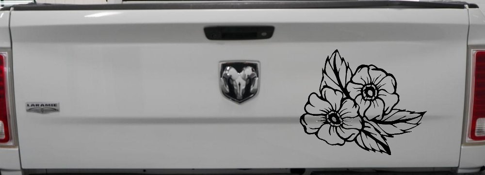 Cherokee Rose Corner Design Flowers And Vines Car or Truck Window Decal Sticker