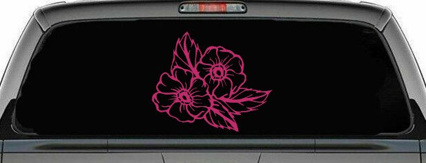 Cherokee Rose Corner Design Flowers And Vines Car or Truck Window Decal Sticker