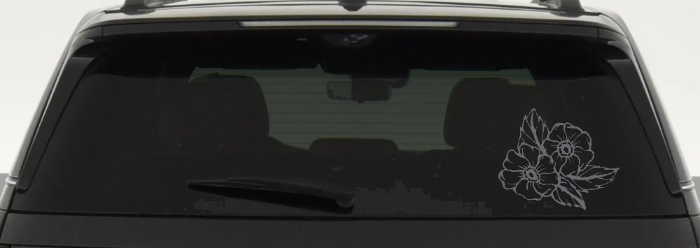 Cherokee Rose Corner Design Flowers And Vines Car or Truck Window Decal Sticker