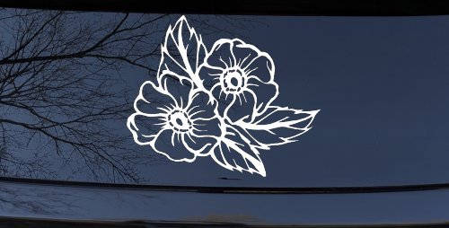 Cherokee Rose Corner Design Flowers And Vines Car or Truck Window Decal Sticker