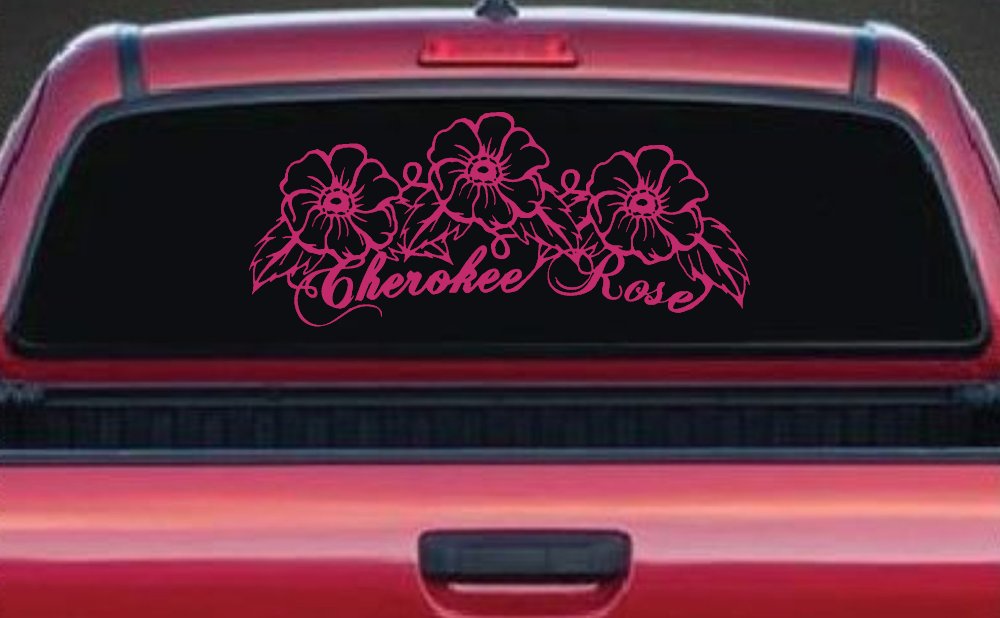 Cherokee Rose Flowers And Vines Car or Truck Window Decal Sticker