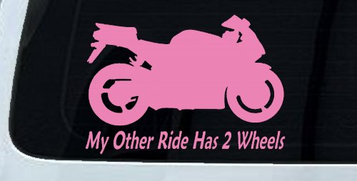 My Other Ride Has Two Wheels Sport Bike Motorcycle Car or Truck Window Decal Sticker