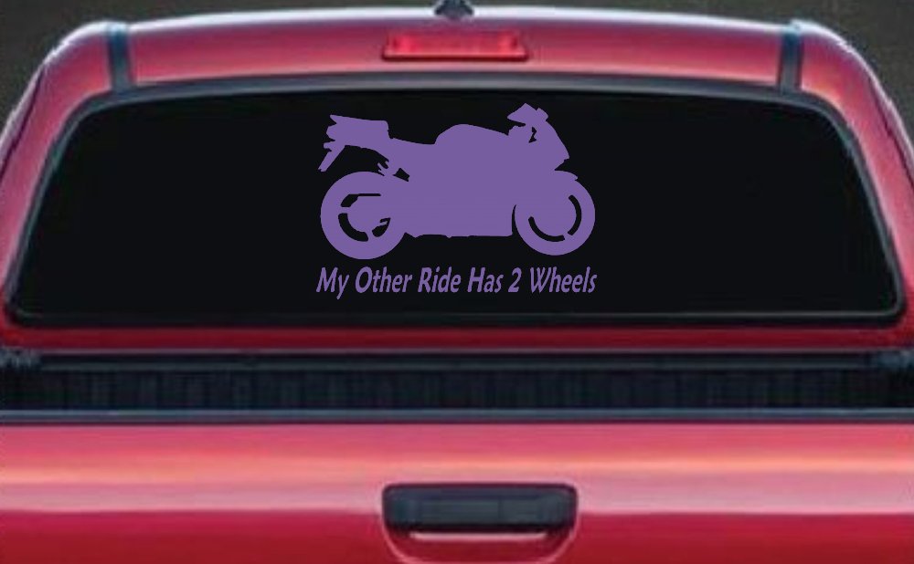 My Other Ride Has Two Wheels Sport Bike Motorcycle Car or Truck Window Decal Sticker