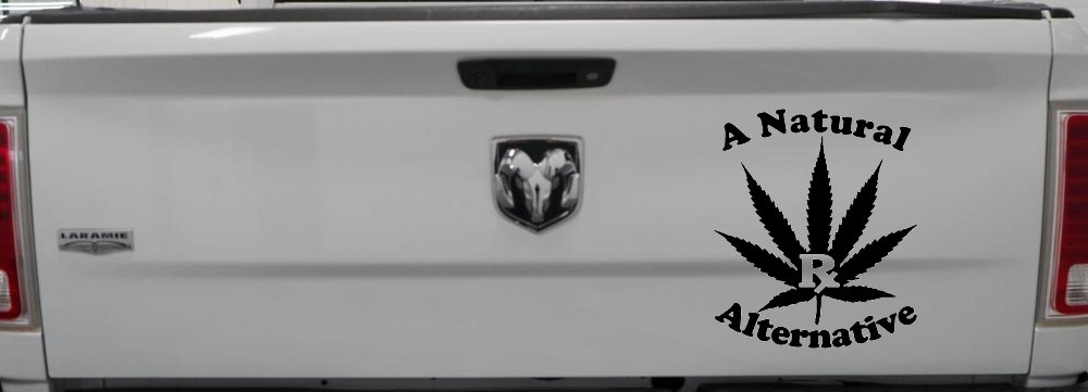 A Natural Alternative Medical Marijuana Cannabis Car or Truck Window Decal Sticker