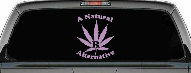 A Natural Alternative Medical Marijuana Cannabis Car or Truck Window Decal Sticker