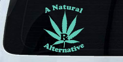 A Natural Alternative Medical Marijuana Cannabis Car or Truck Window Decal Sticker
