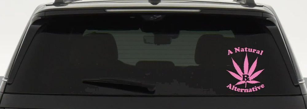 A Natural Alternative Medical Marijuana Cannabis Car or Truck Window Decal Sticker