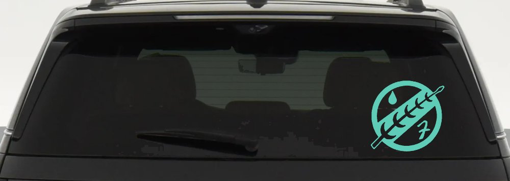 Mandalorian Crest Boba Fett Sci Fi Car or Truck Window Decal Sticker (Mint)