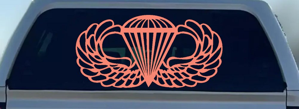 AIRBORNE Wings Military Car or Truck Window Decal Sticker