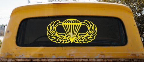 AIRBORNE Wings Military Car or Truck Window Decal Sticker